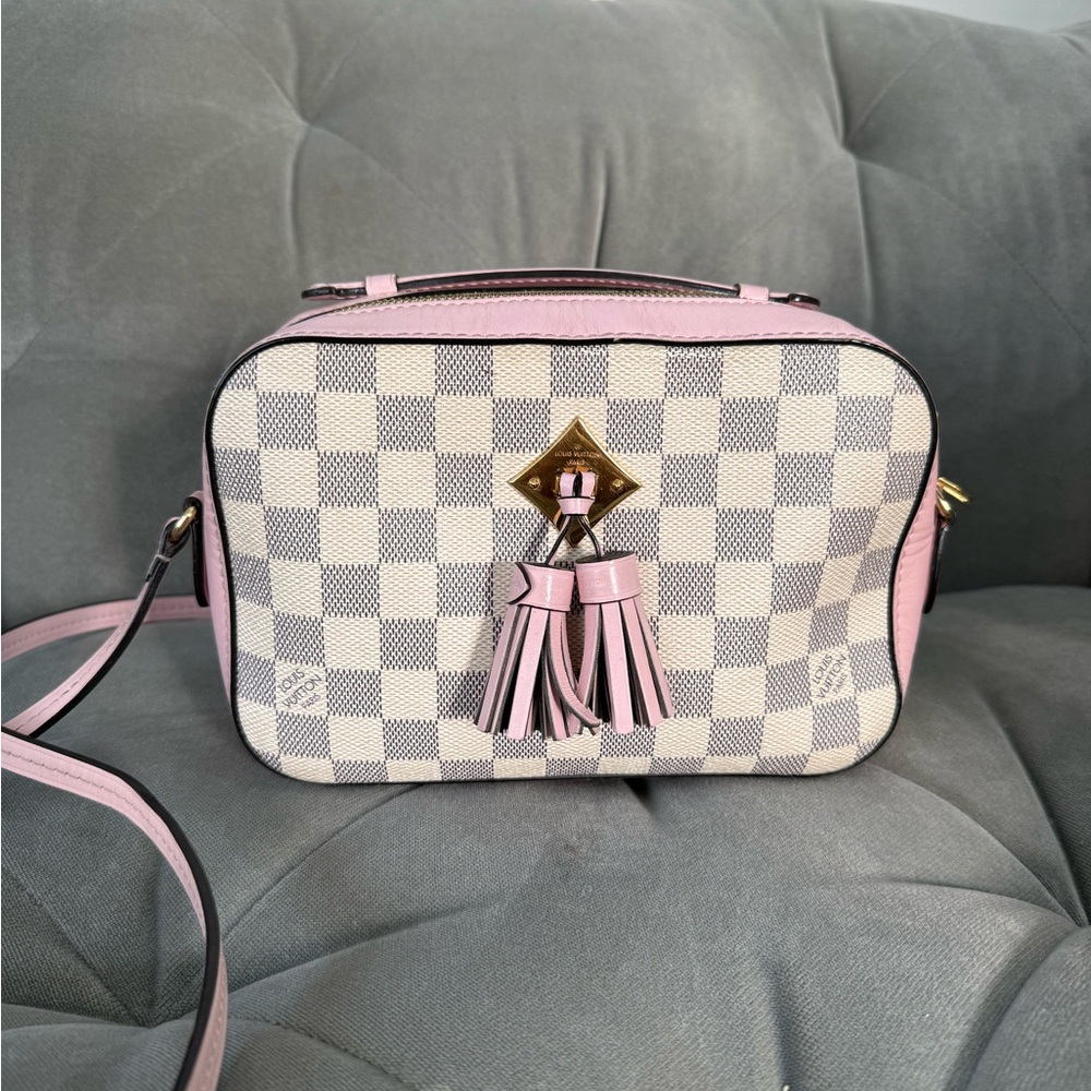 Louis Vuitton Saintonge Crossbody – Damier Azur & Rose Ballerine – Gently Used